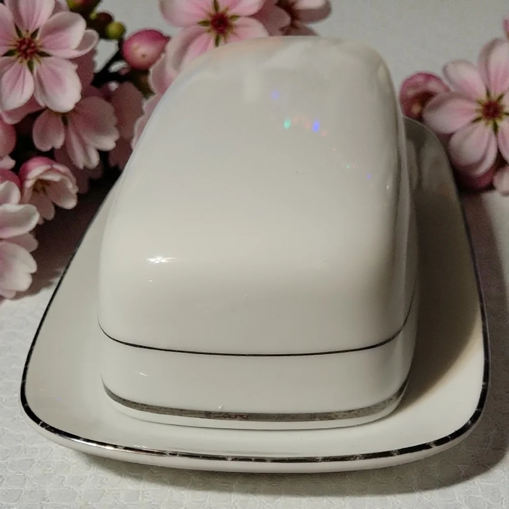 Vtg Fine China Japan Sakurai Designer Series Castle Lidded Butter Dish